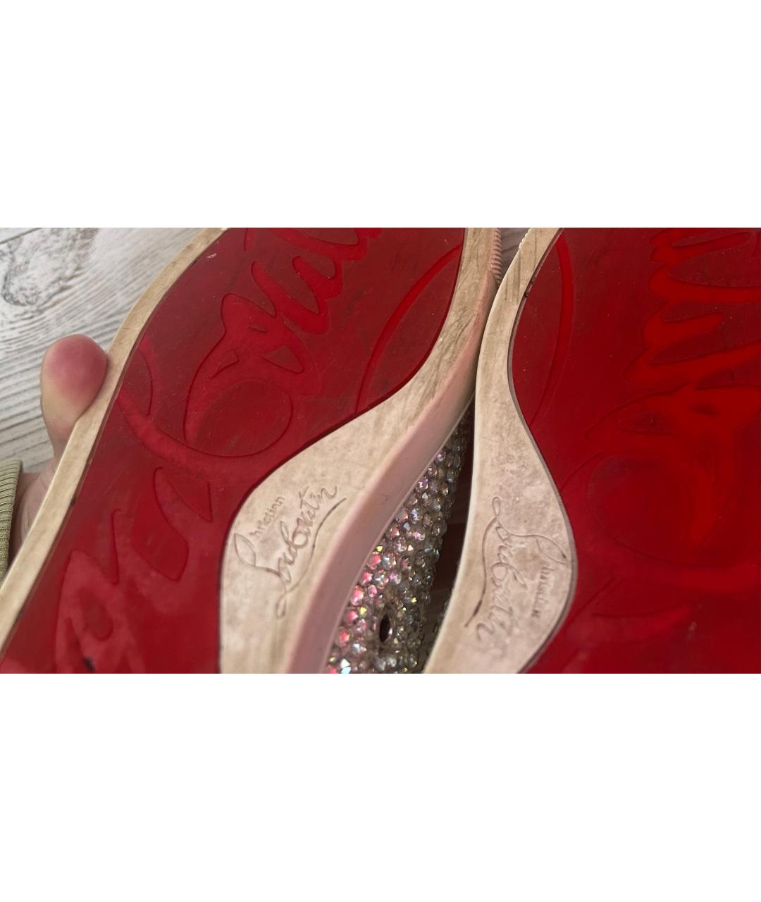 CHRISTIAN LOUBOUTIN Белые кожаные кеды, фото 5