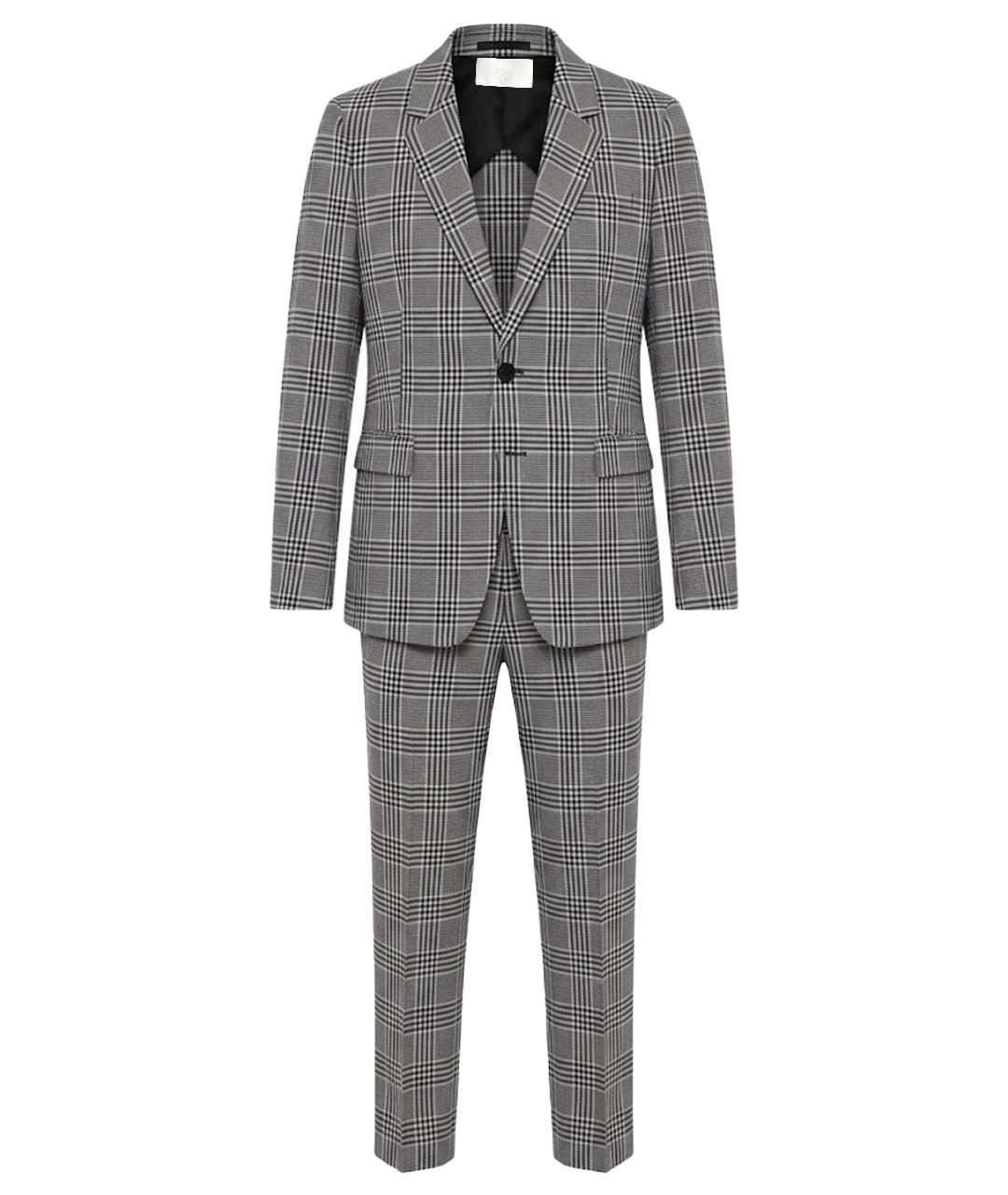 HUGO BOSS Серый хлопко-эластановый костюм с брюками, фото 1