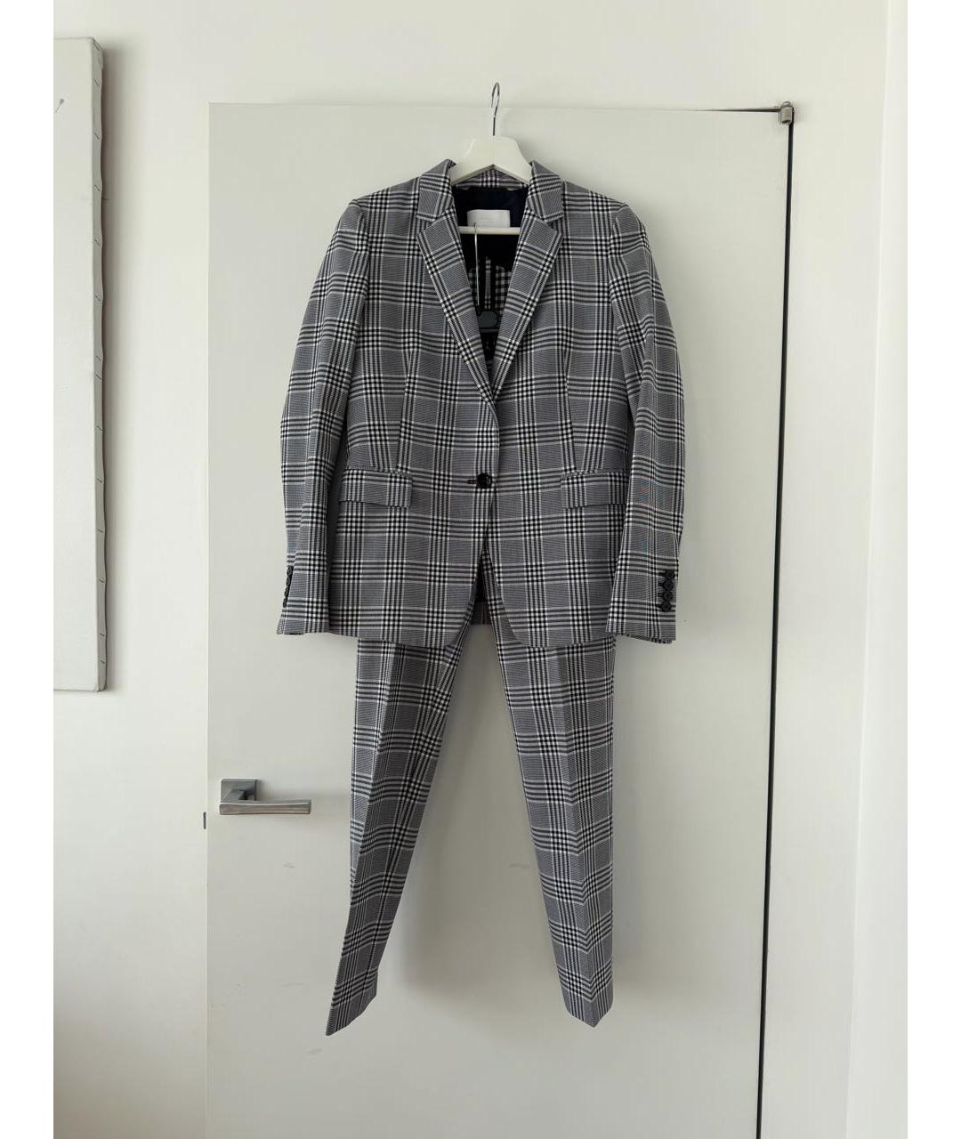HUGO BOSS Серый хлопко-эластановый костюм с брюками, фото 7