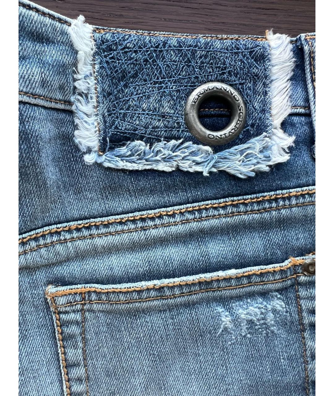 ERMANNO SCERVINO Голубые деним шорты, фото 4