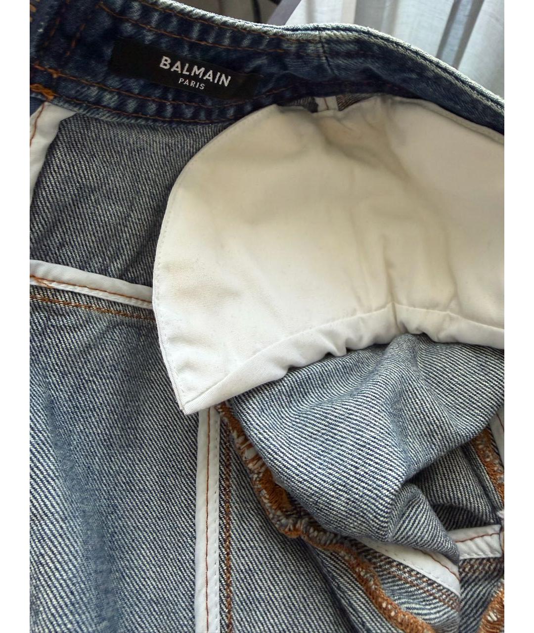 BALMAIN Голубое деним повседневное платье, фото 3