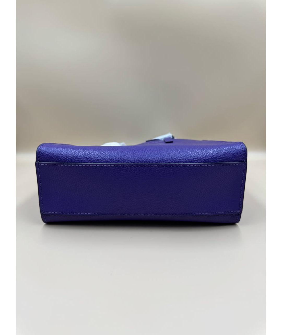 MARC JACOBS Фиолетовая кожаная сумка с короткими ручками, фото 5