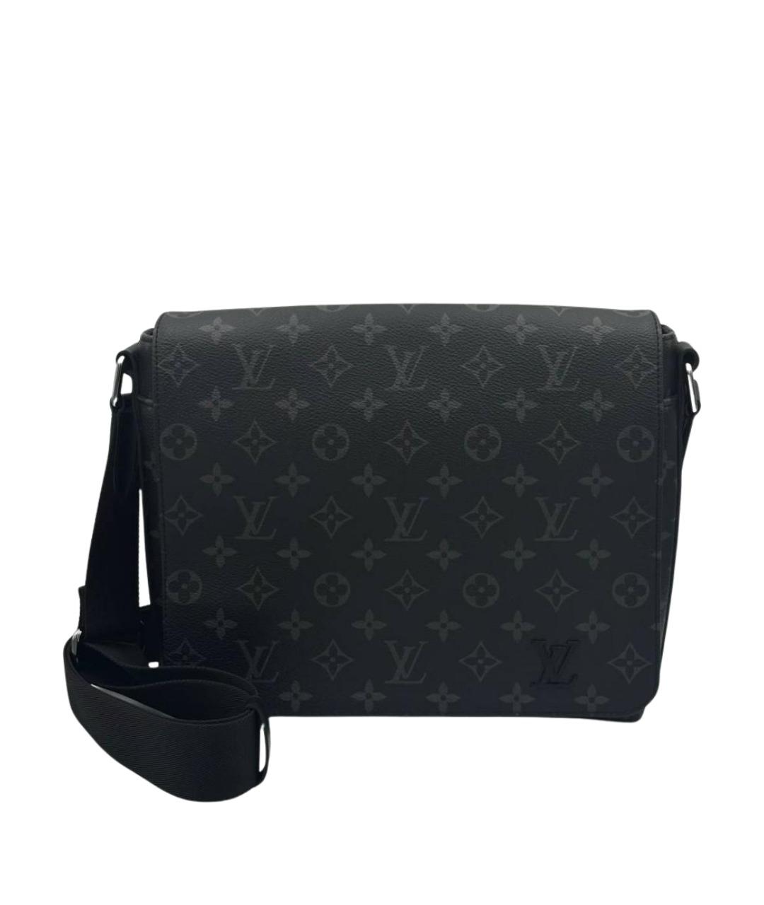 LOUIS VUITTON Черная канва сумка на плечо, фото 1