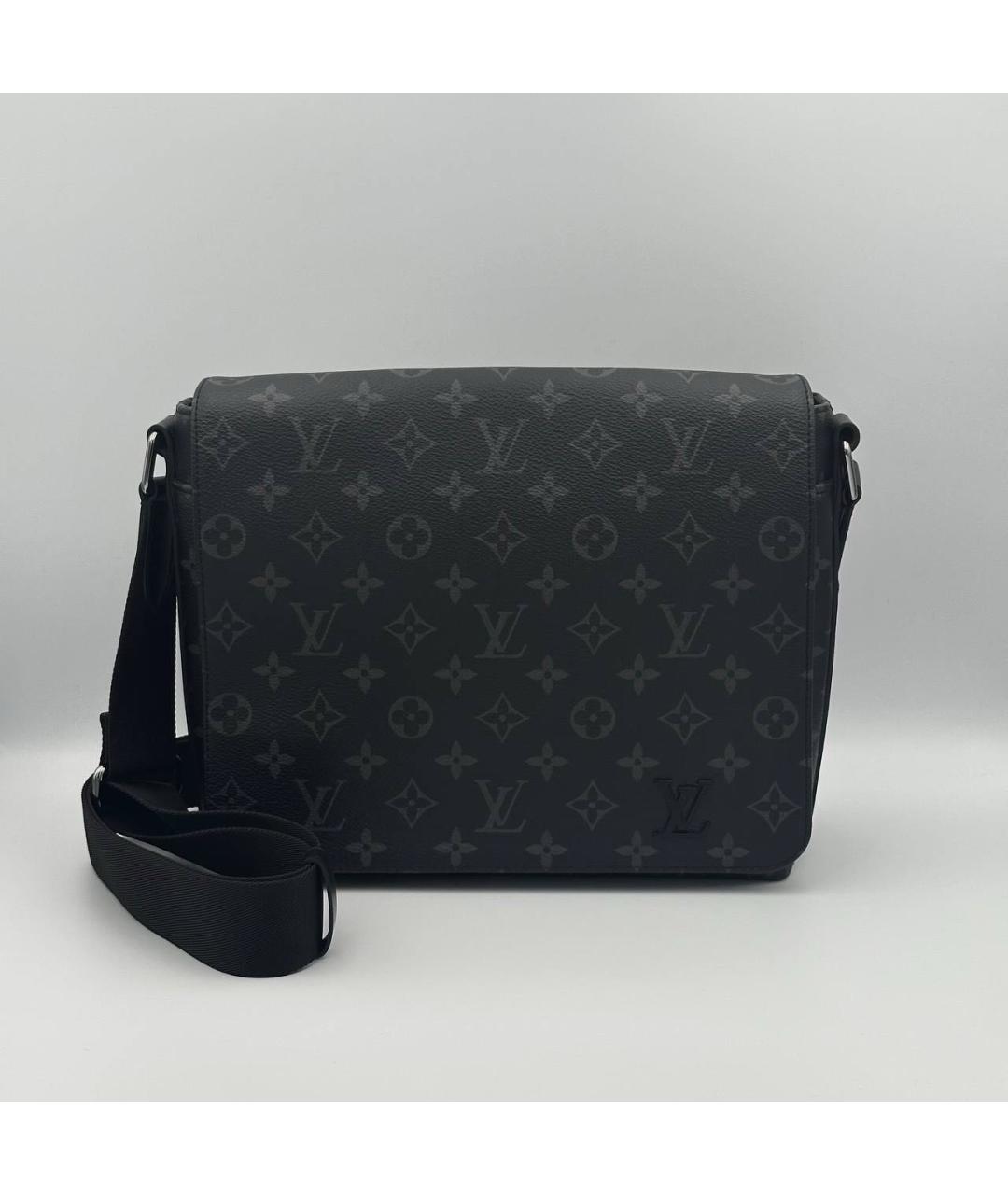 LOUIS VUITTON Черная канва сумка на плечо, фото 4