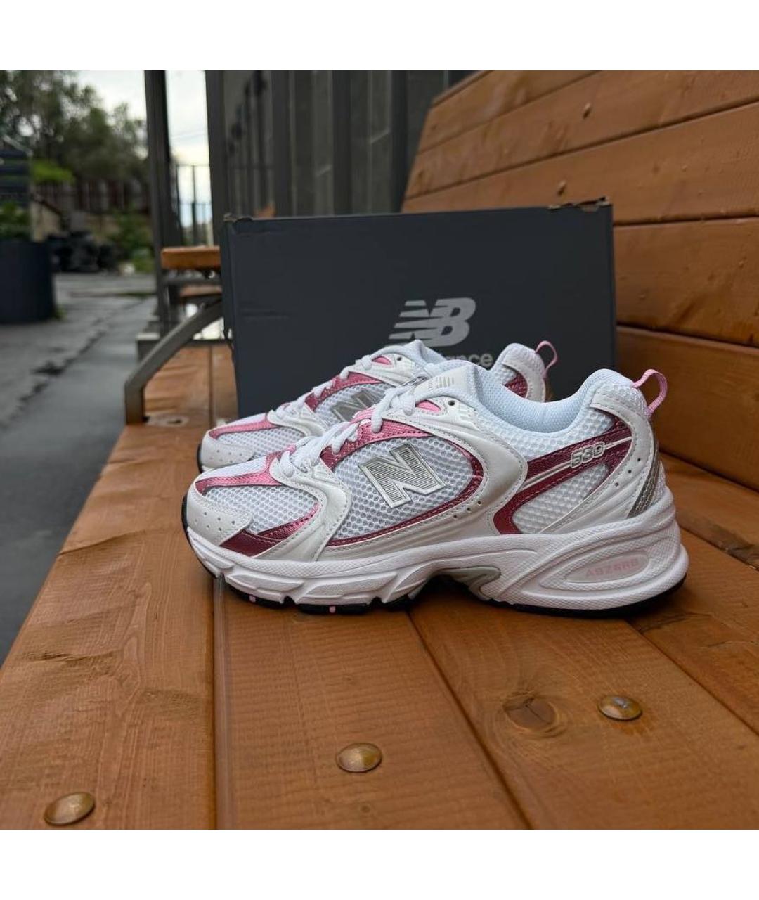 NEW BALANCE Белые текстильные кроссовки, фото 6