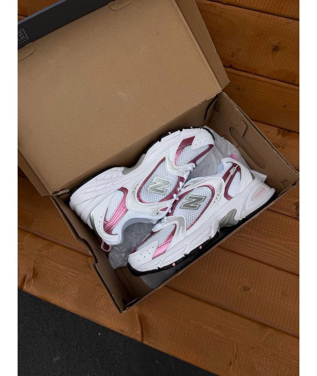 NEW BALANCE Белые текстильные кроссовки, фото 5