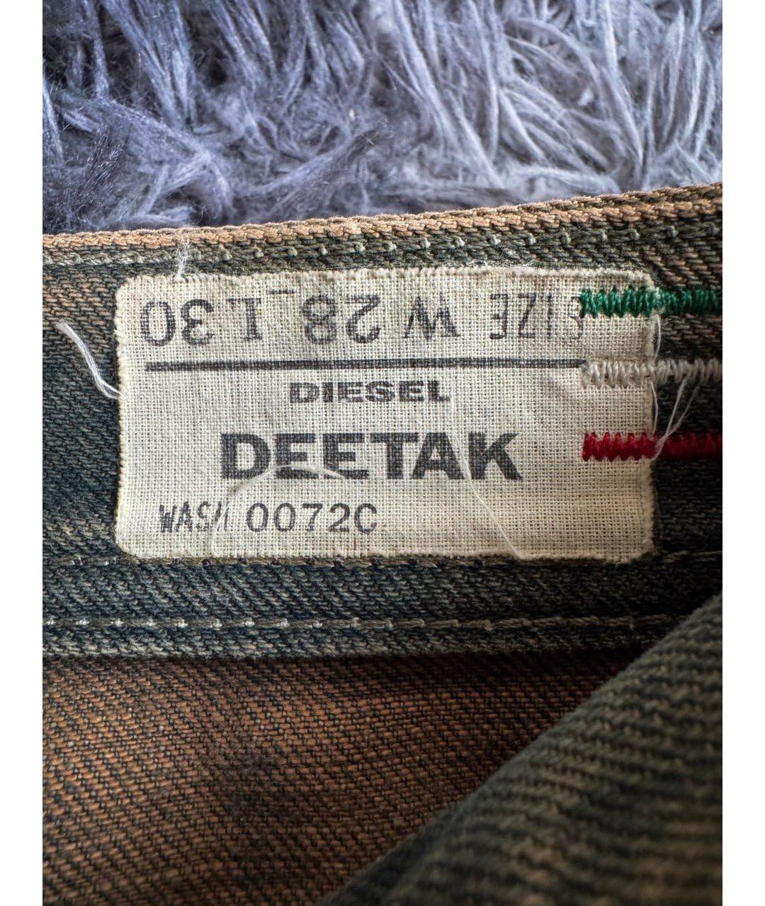 DIESEL Коричневые хлопковые прямые джинсы, фото 7