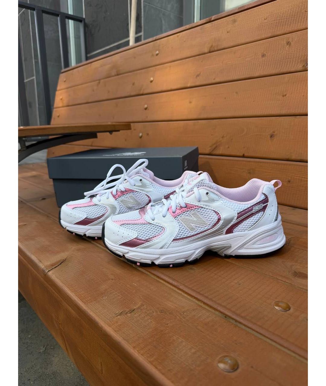 NEW BALANCE Белые текстильные кроссовки, фото 5