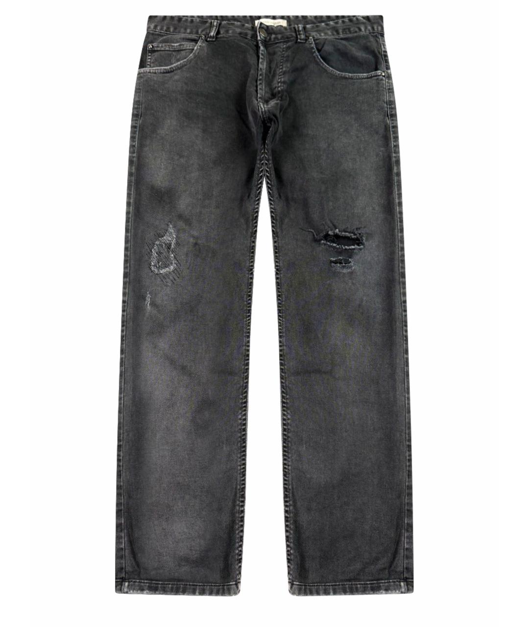 PIERRE BALMAIN Черные хлопковые прямые джинсы, фото 1