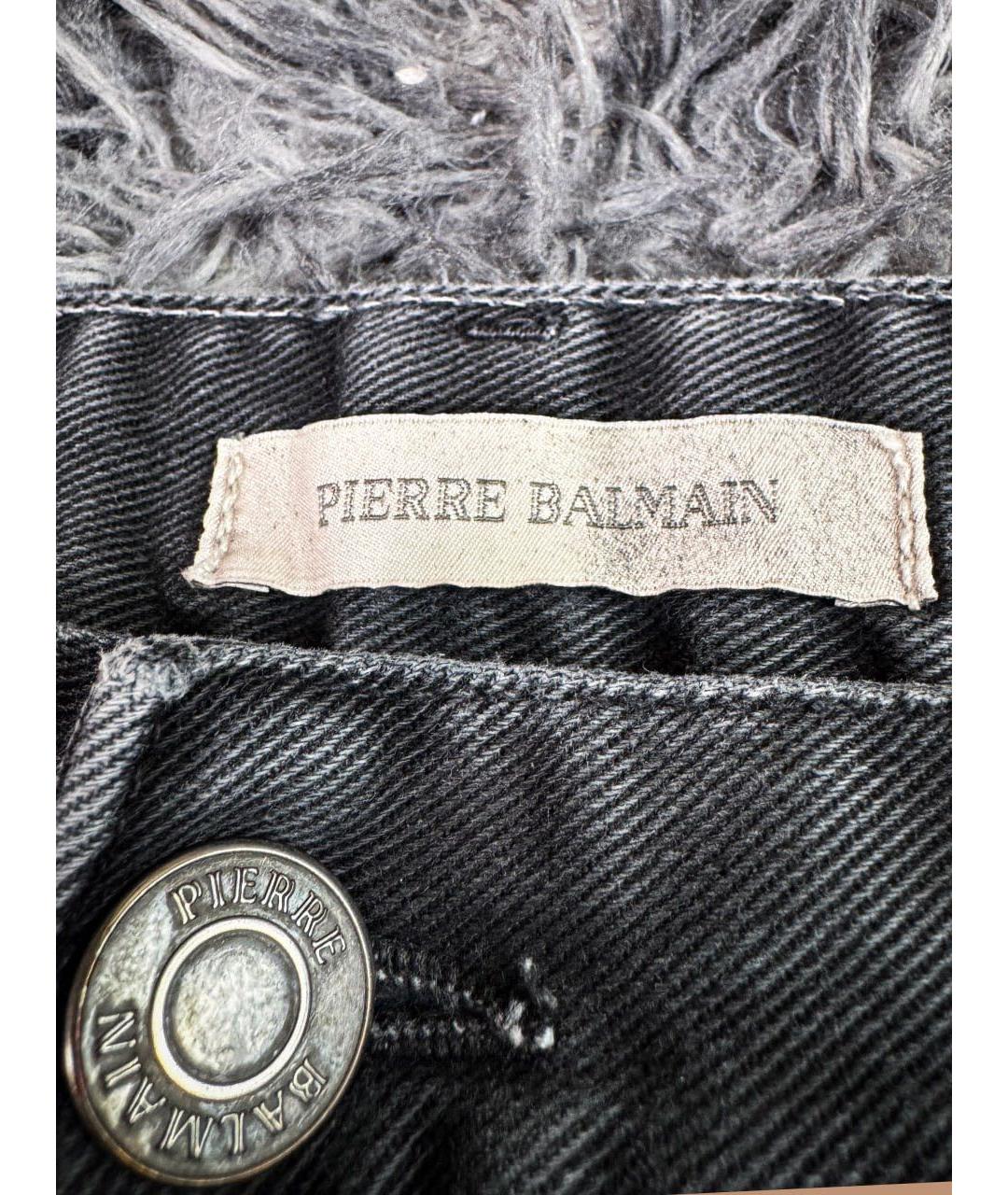 PIERRE BALMAIN Черные хлопковые прямые джинсы, фото 8