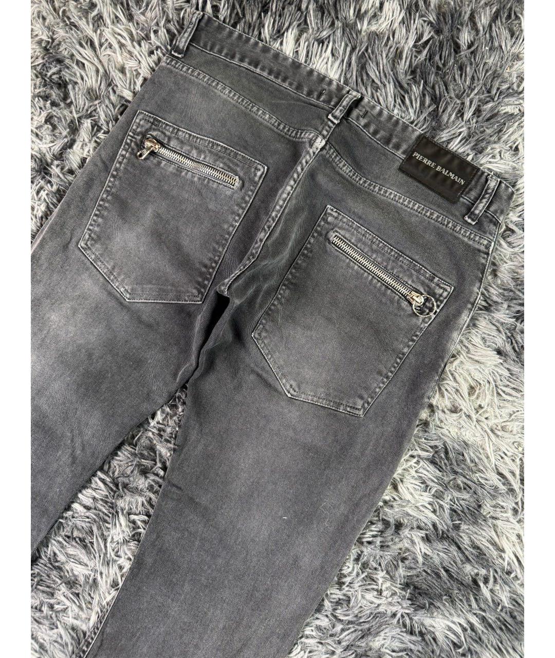 PIERRE BALMAIN Черные хлопковые прямые джинсы, фото 3