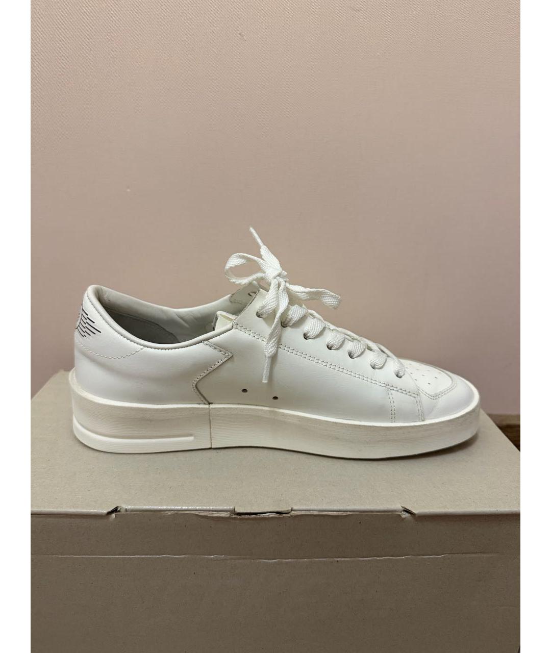 GOLDEN GOOSE Белые кожаные кеды, фото 8