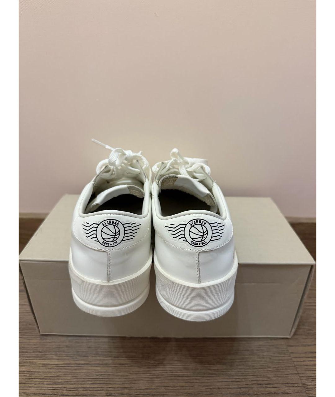 GOLDEN GOOSE Белые кожаные кеды, фото 4