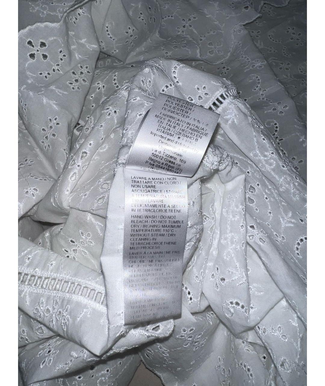 ERMANNO SCERVINO Белая хлопковая туника, фото 6