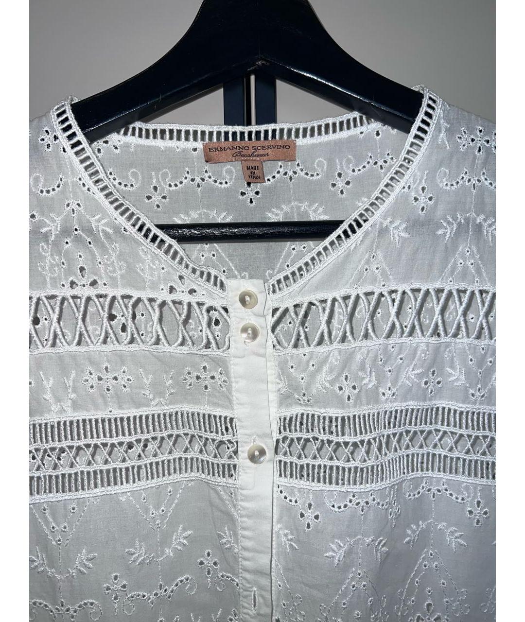 ERMANNO SCERVINO Белая хлопковая туника, фото 3