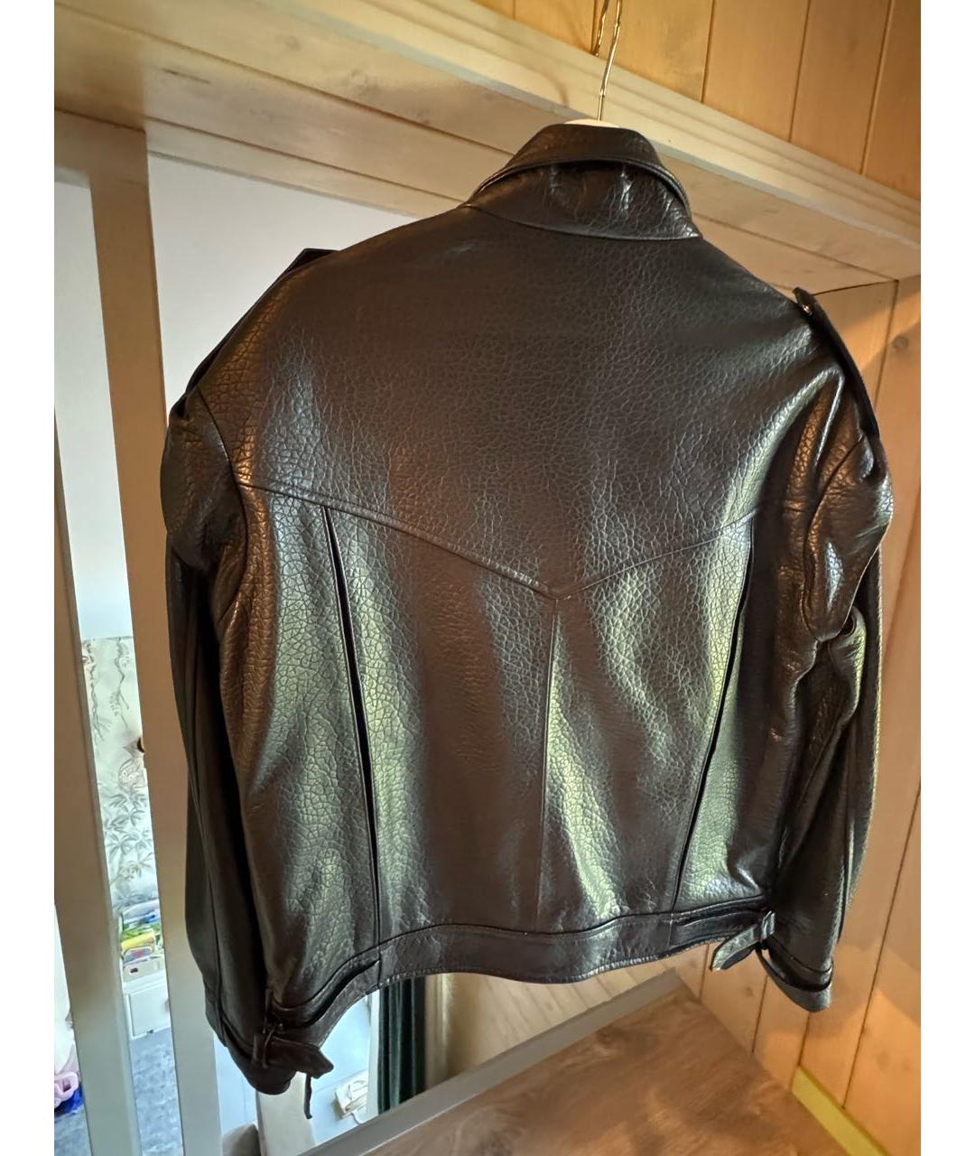 SAINT LAURENT Черная кожаная куртка, фото 2