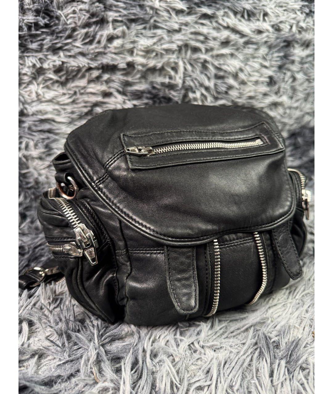 ALEXANDER WANG Черный кожаный рюкзак, фото 3