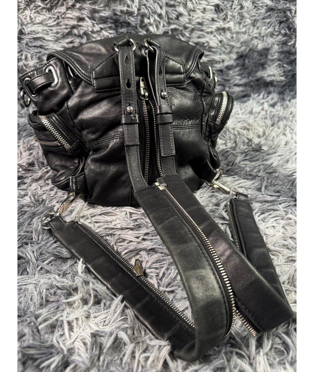 ALEXANDER WANG Черный кожаный рюкзак, фото 2