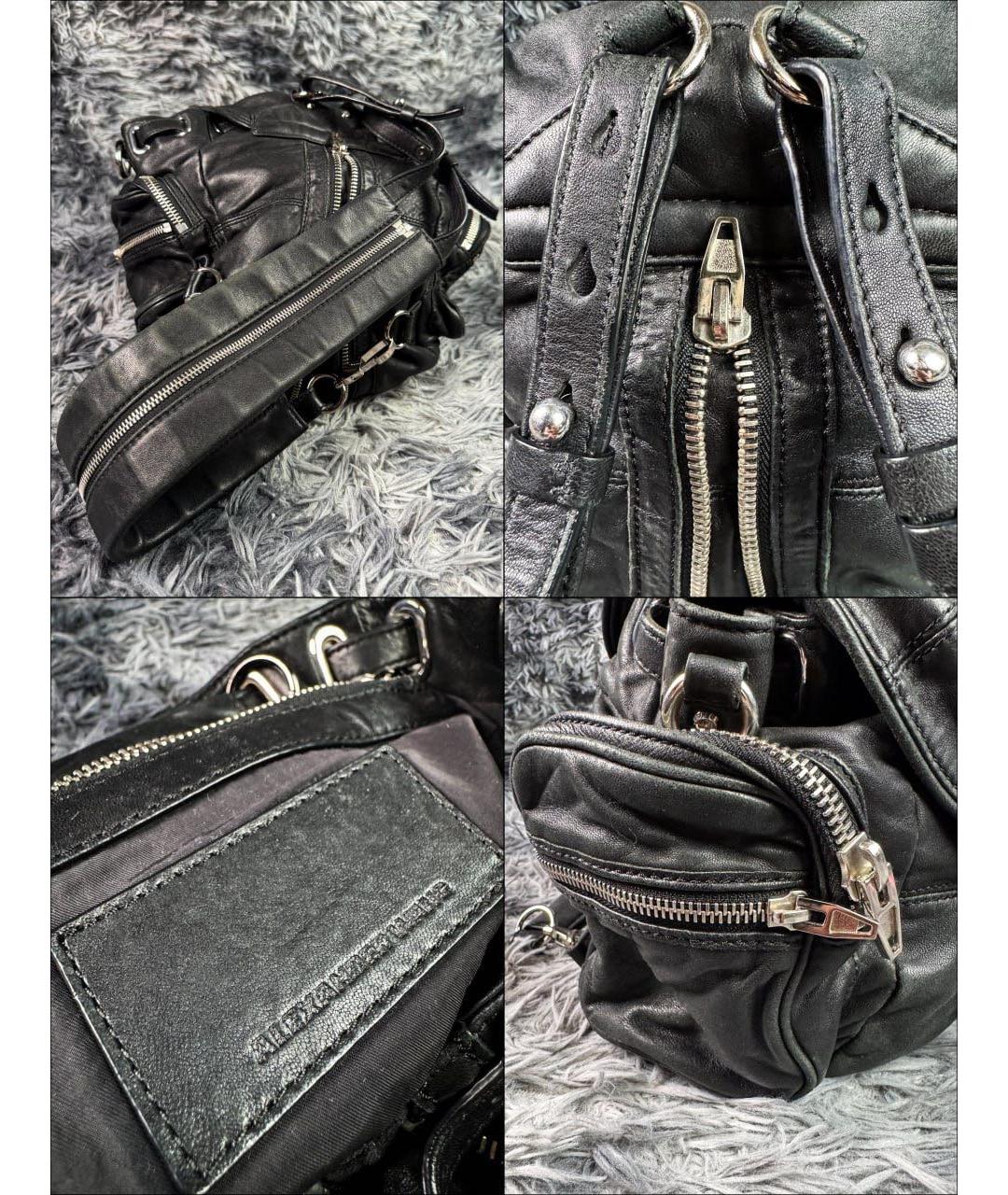 ALEXANDER WANG Черный кожаный рюкзак, фото 4