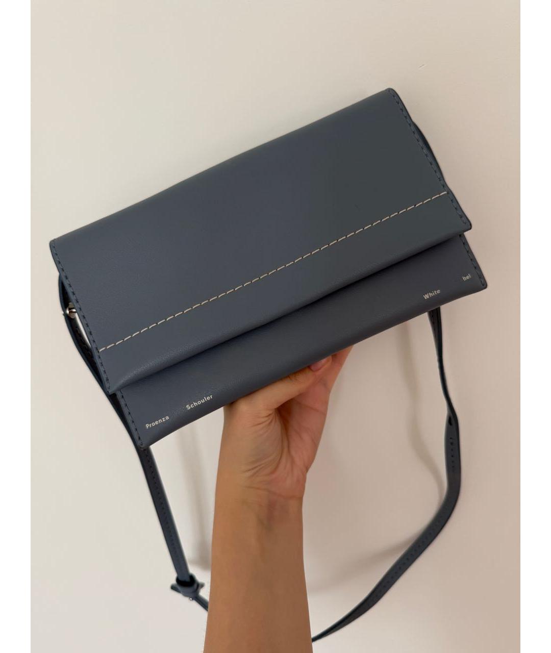 PROENZA SCHOULER Голубая кожаная сумка через плечо, фото 4