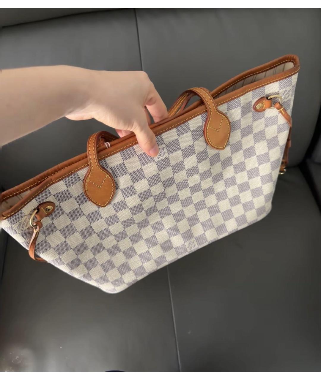 LOUIS VUITTON Белая канва сумка тоут, фото 2