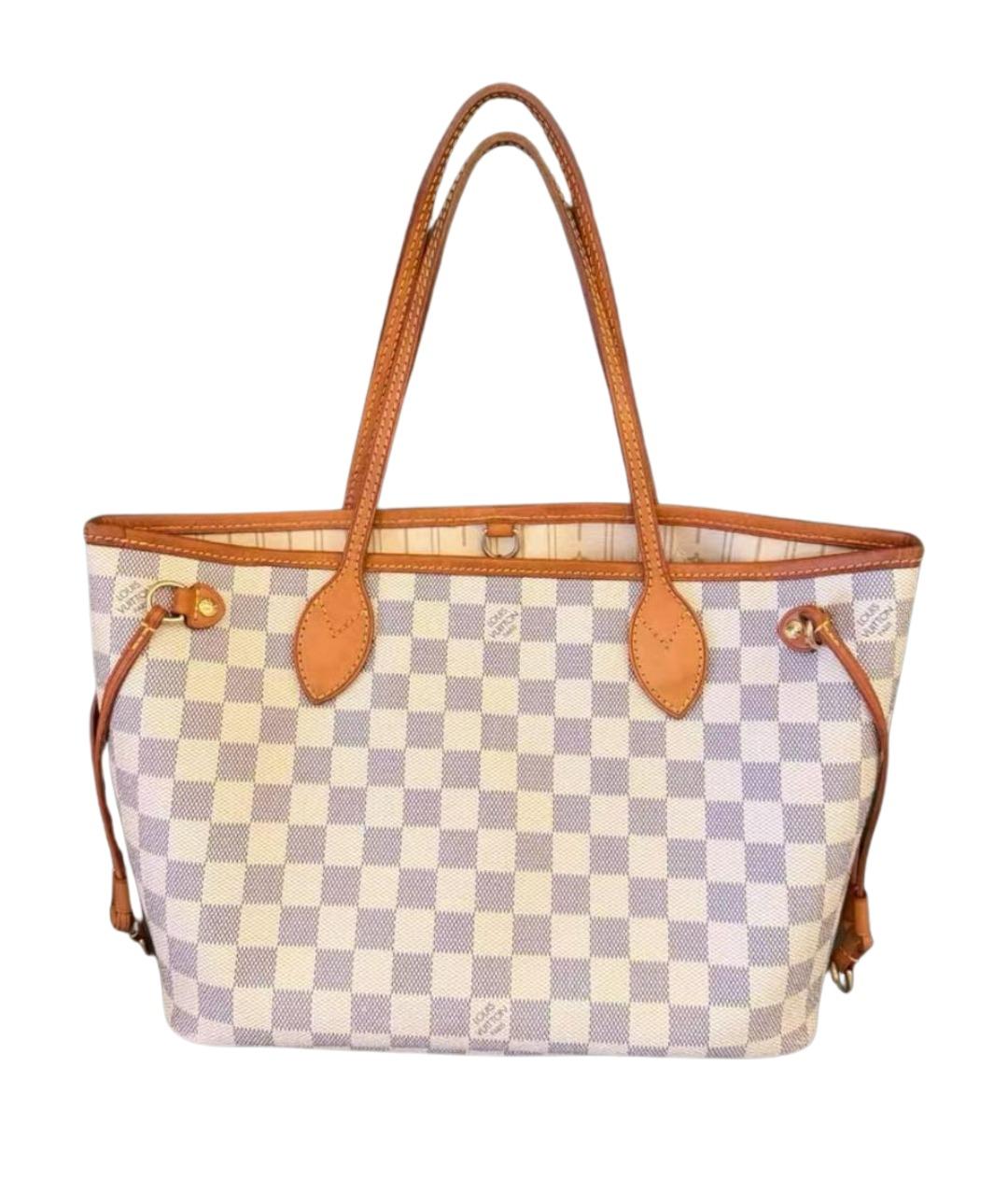 LOUIS VUITTON Белая канва сумка тоут, фото 1