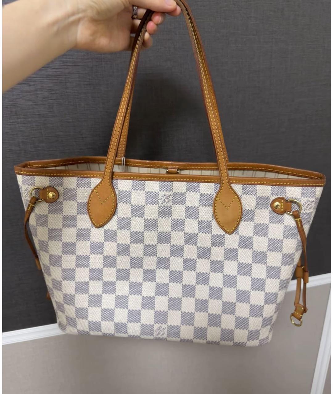 LOUIS VUITTON Белая канва сумка тоут, фото 3