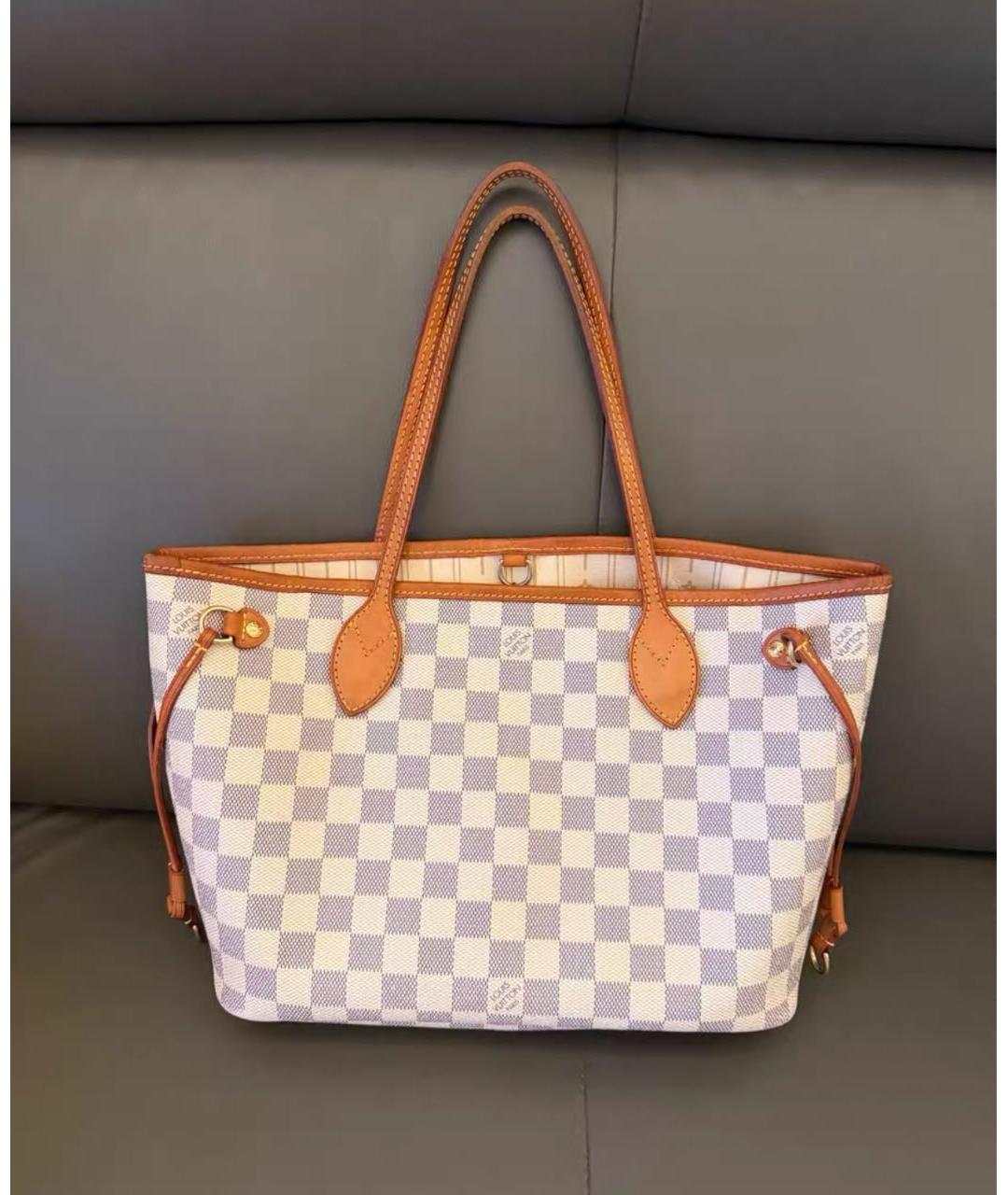 LOUIS VUITTON Белая канва сумка тоут, фото 4