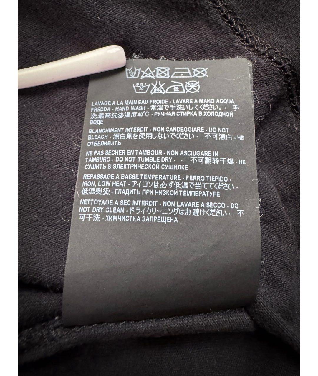 SAINT LAURENT Черная хлопковая футболка, фото 4