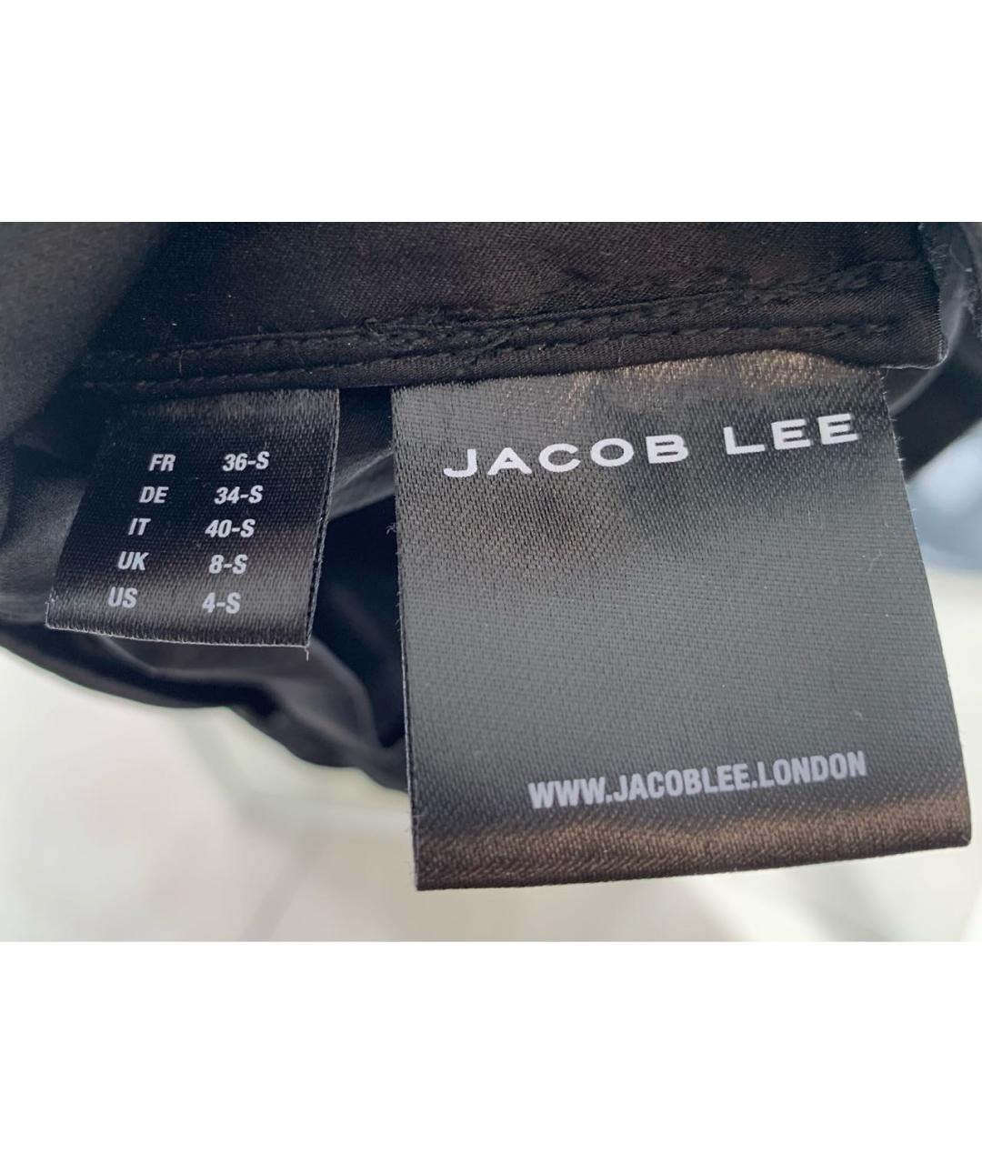 Jacob Lee Черное шелковое коктейльное платье, фото 4
