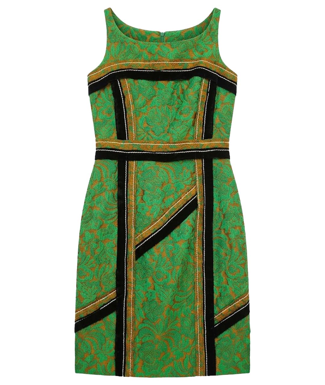 PRADA Зеленое хлопковое коктейльное платье, фото 1
