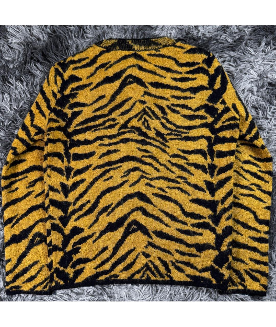 SAINT LAURENT Горчичный шерстяной джемпер / свитер, фото 2