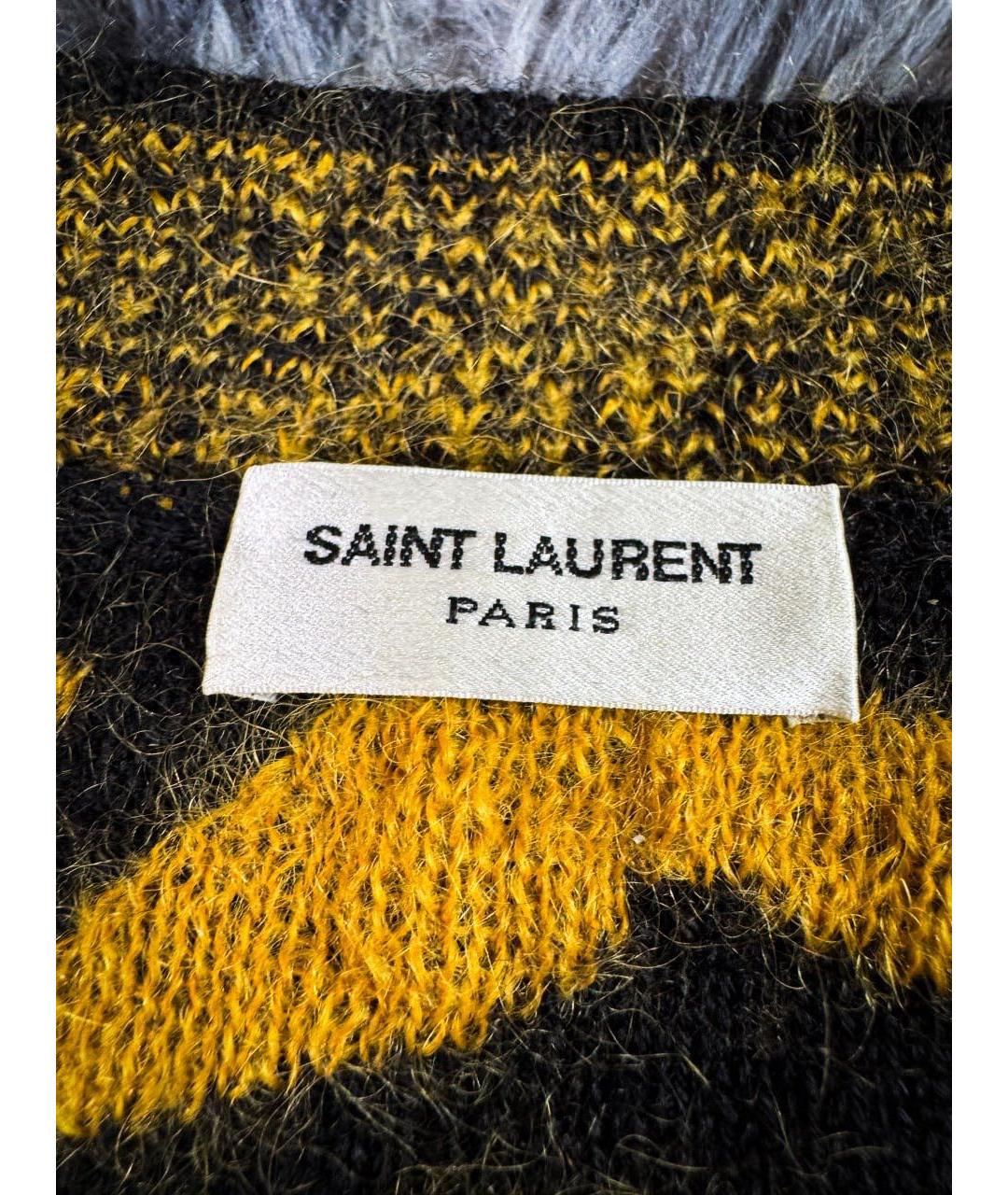SAINT LAURENT Горчичный шерстяной джемпер / свитер, фото 6