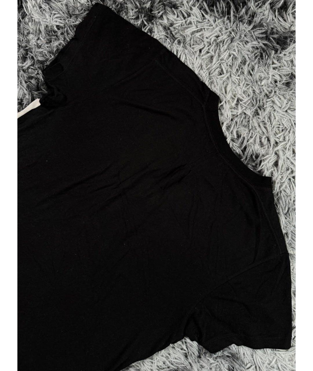 SAINT LAURENT Черная хлопковая футболка, фото 2