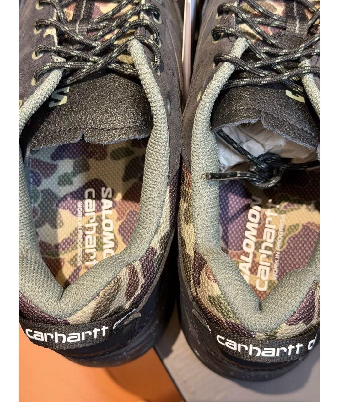 CARHARTT Черные кожаные низкие кроссовки / кеды, фото 5