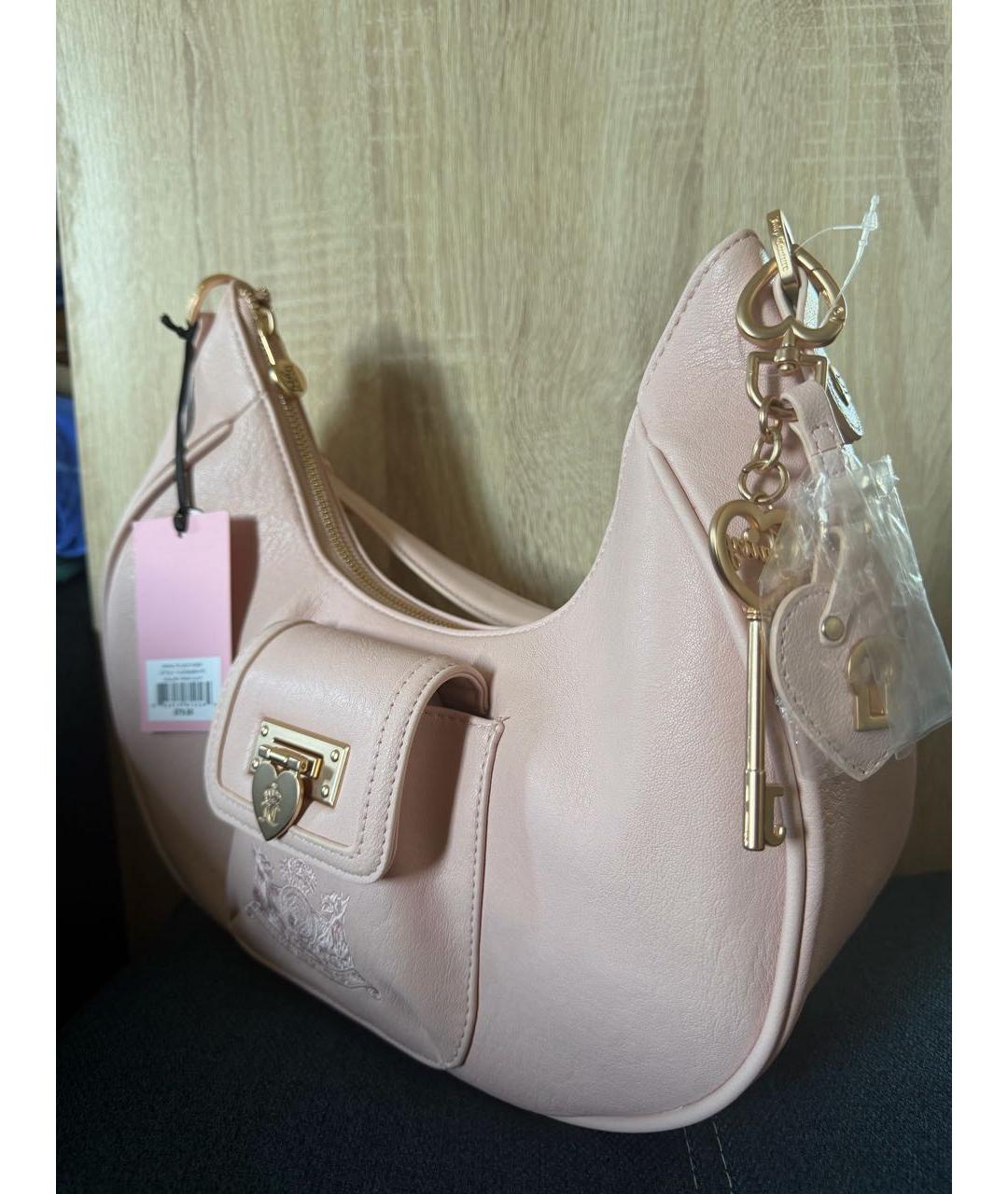JUICY COUTURE Розовая сумка через плечо из искусственной кожи, фото 2