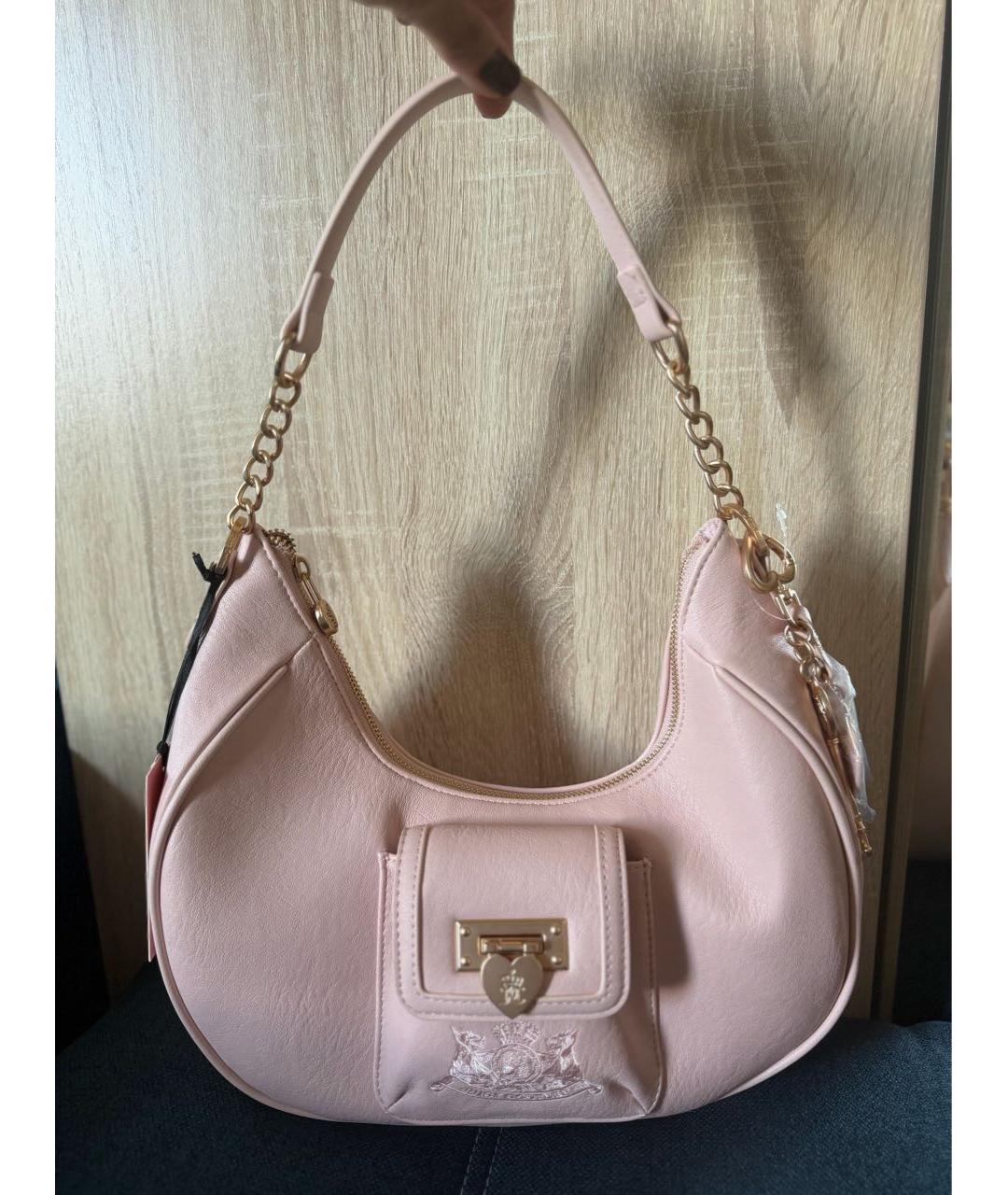 JUICY COUTURE Розовая сумка через плечо из искусственной кожи, фото 9