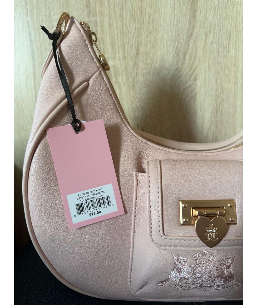 JUICY COUTURE Розовая сумка через плечо из искусственной кожи, фото 5