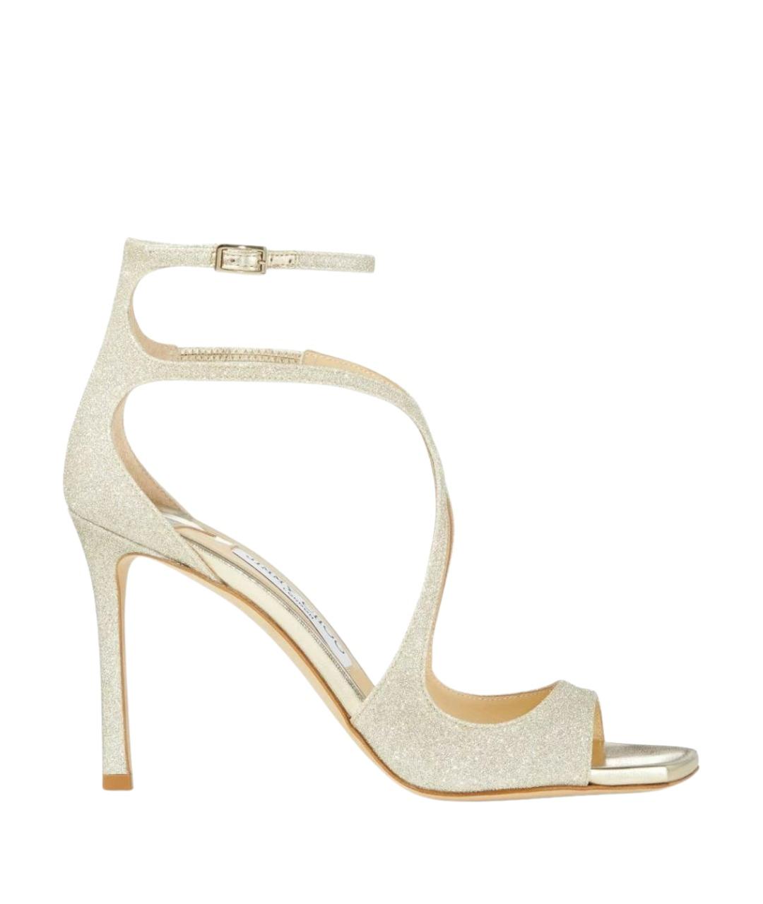JIMMY CHOO Золотые босоножки, фото 1