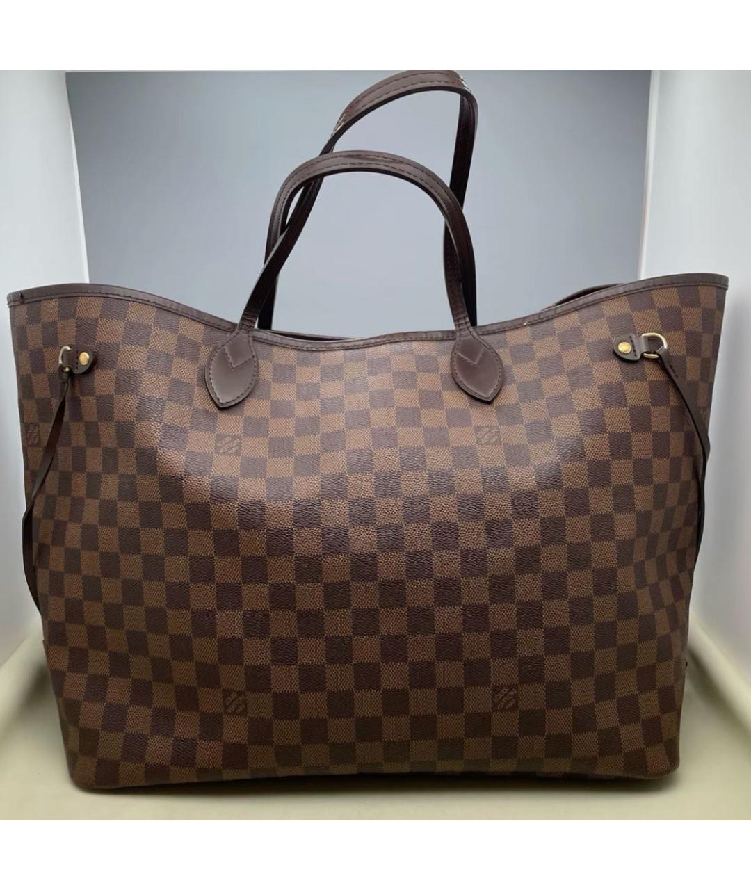 LOUIS VUITTON Коричневая канва сумка тоут, фото 2