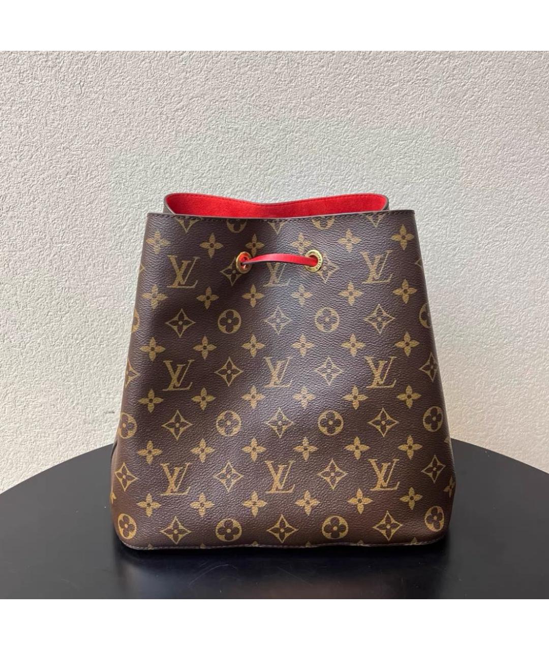LOUIS VUITTON Коричневая канва сумка через плечо, фото 4