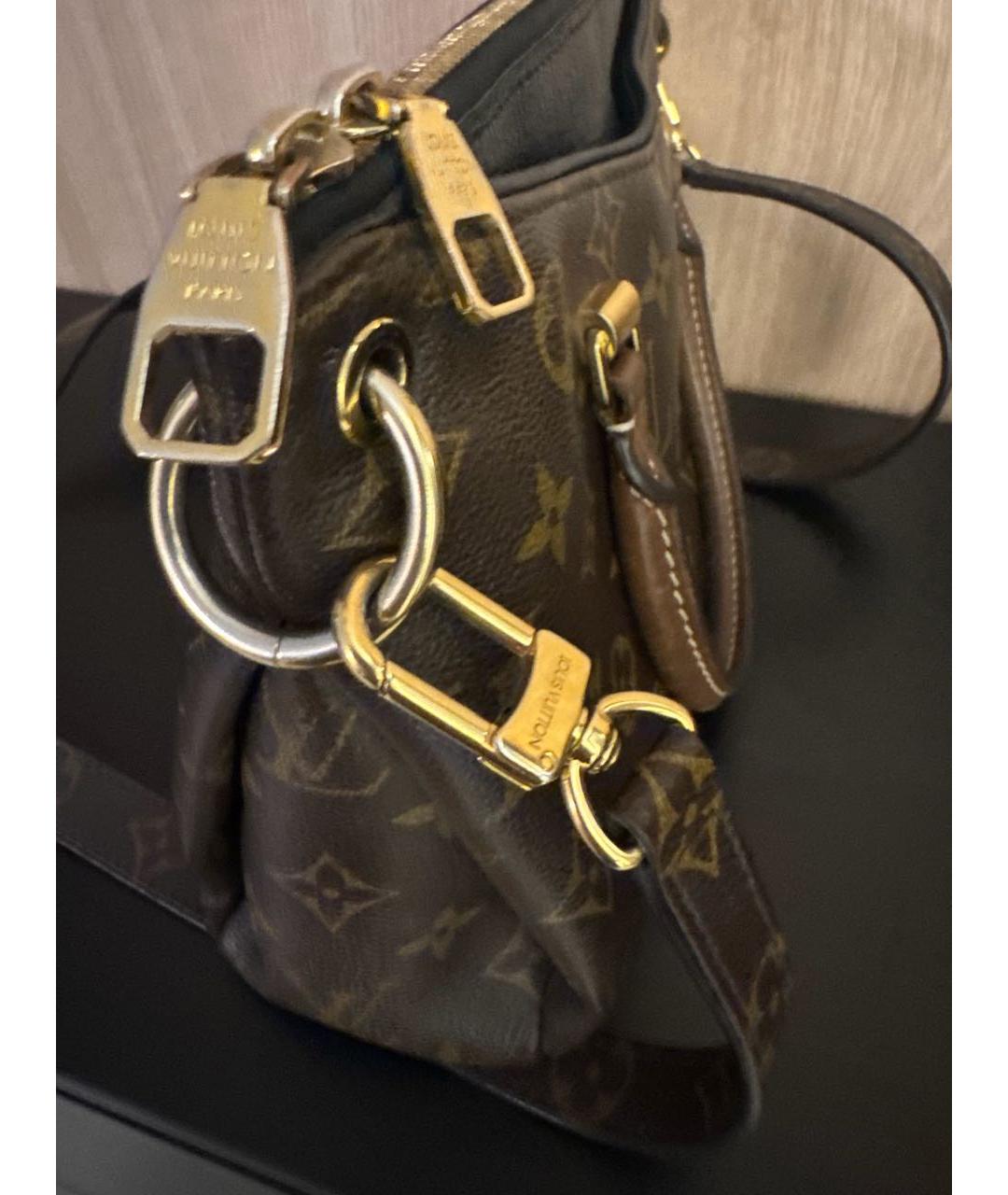 LOUIS VUITTON Коричневая канва сумка с короткими ручками, фото 6