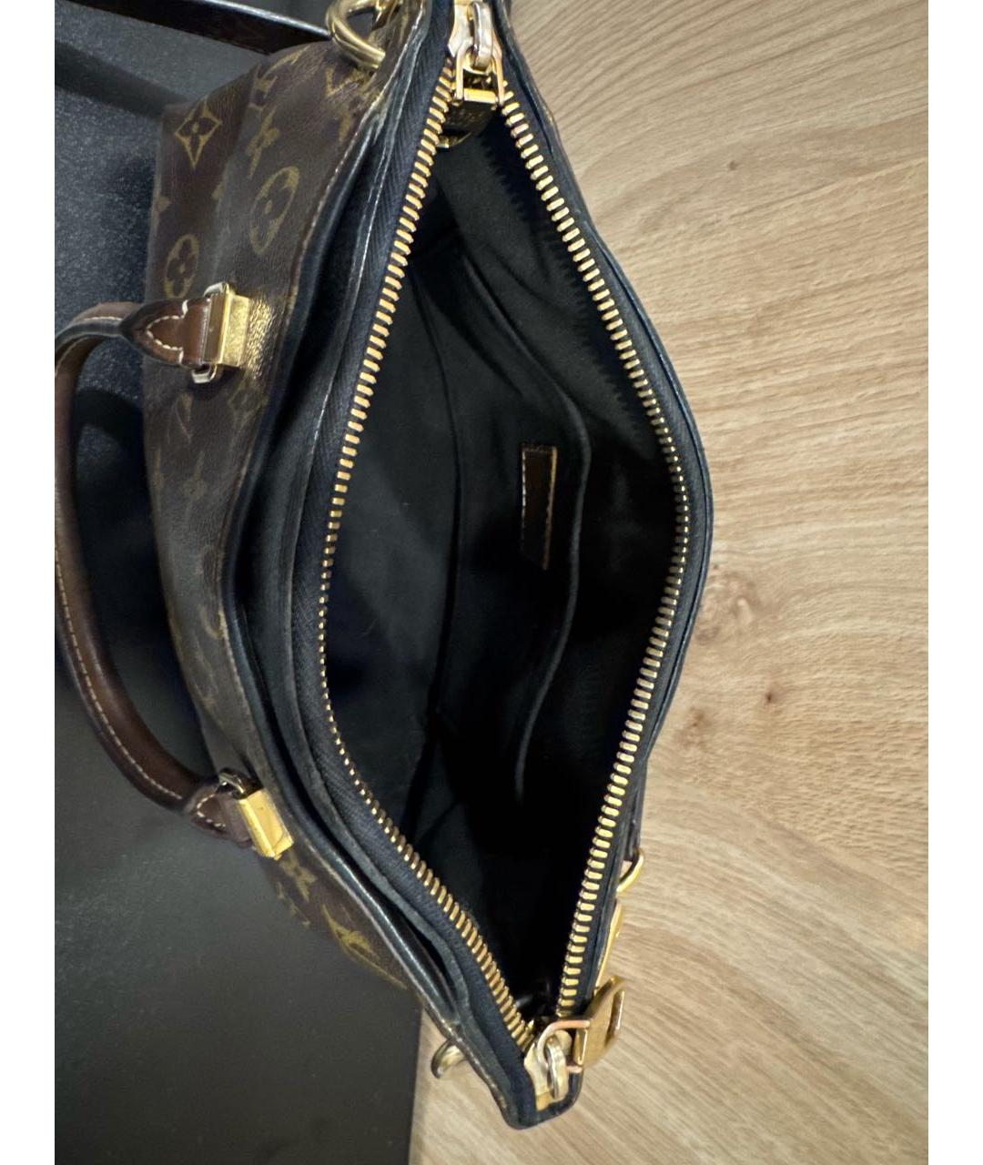 LOUIS VUITTON Коричневая канва сумка с короткими ручками, фото 5