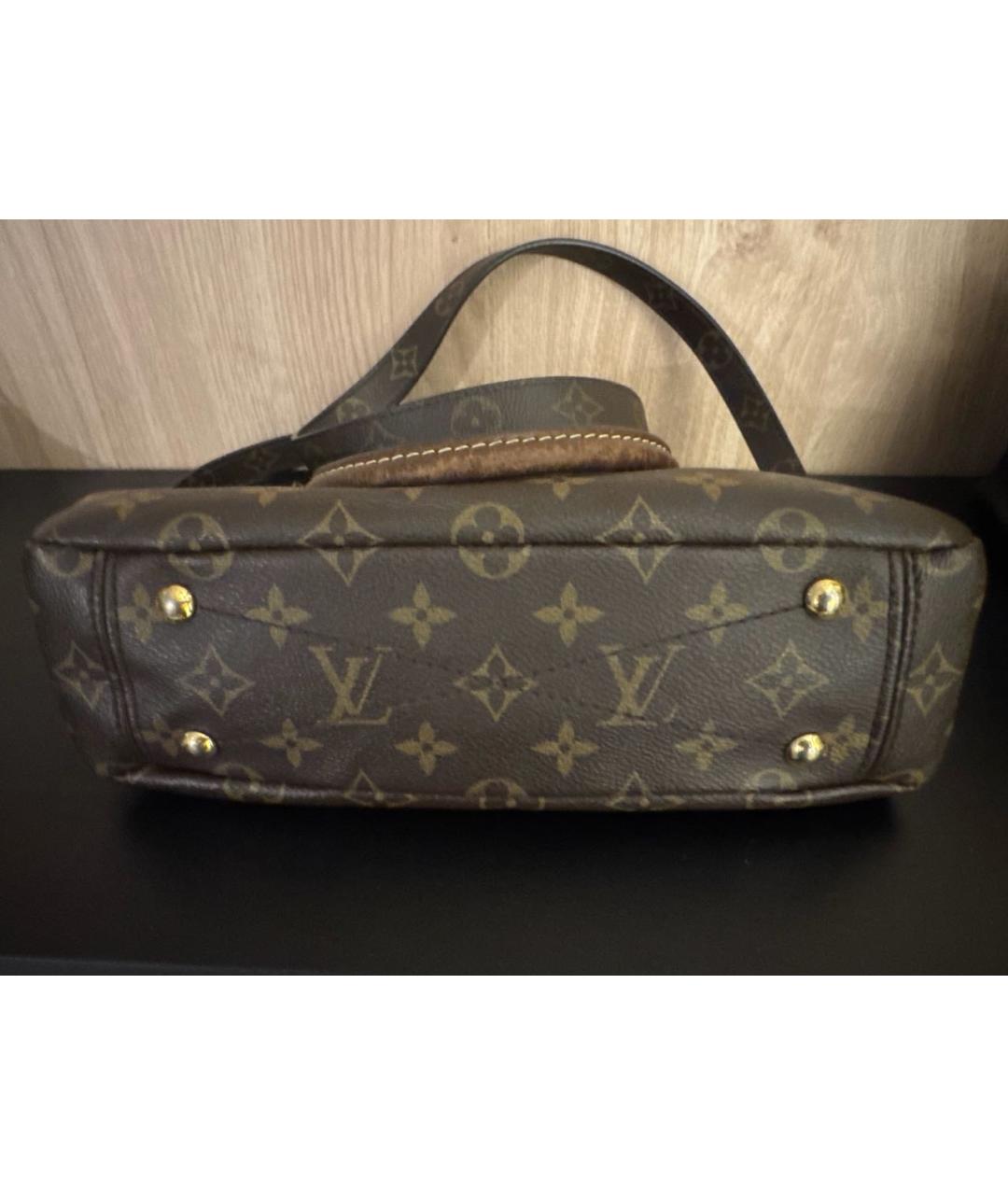LOUIS VUITTON Коричневая канва сумка с короткими ручками, фото 7