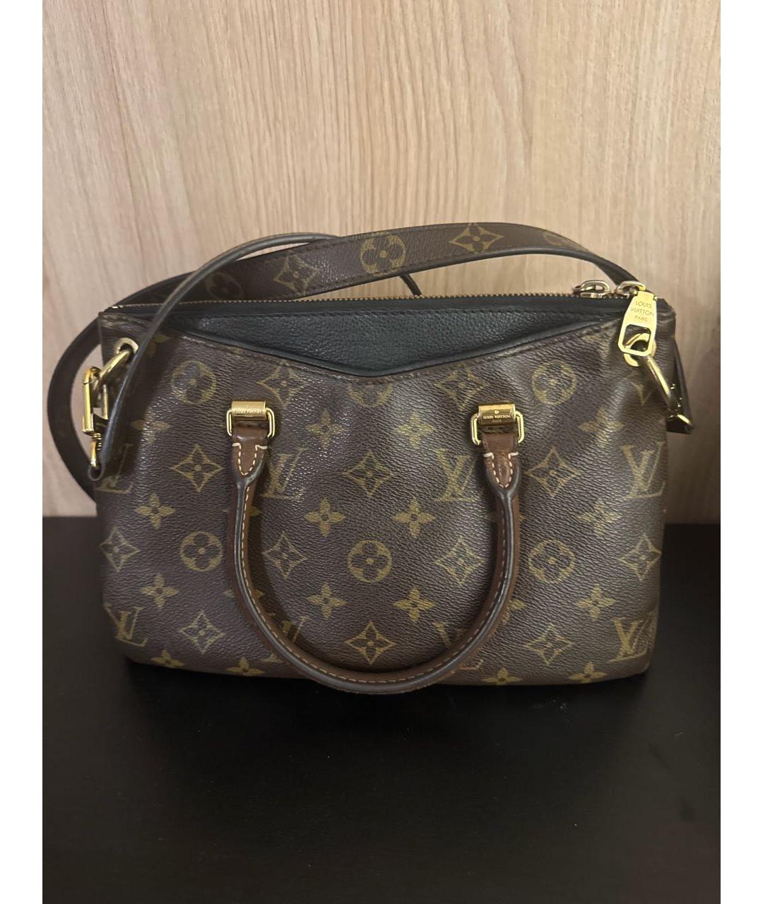 LOUIS VUITTON Коричневая канва сумка с короткими ручками, фото 9