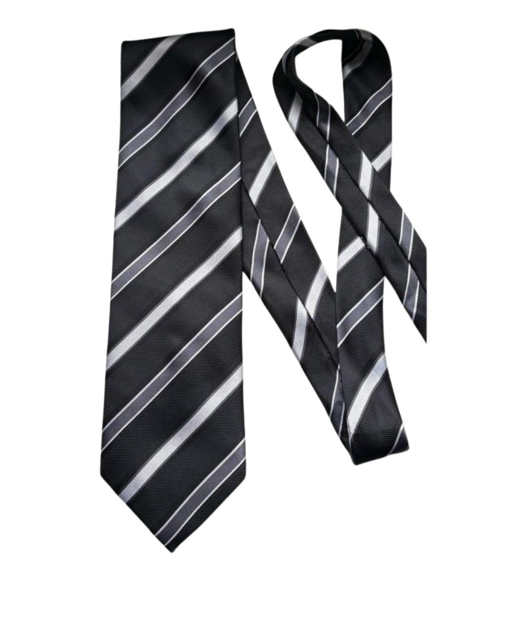 LANVIN Антрацитовый шелковый галстук, фото 1