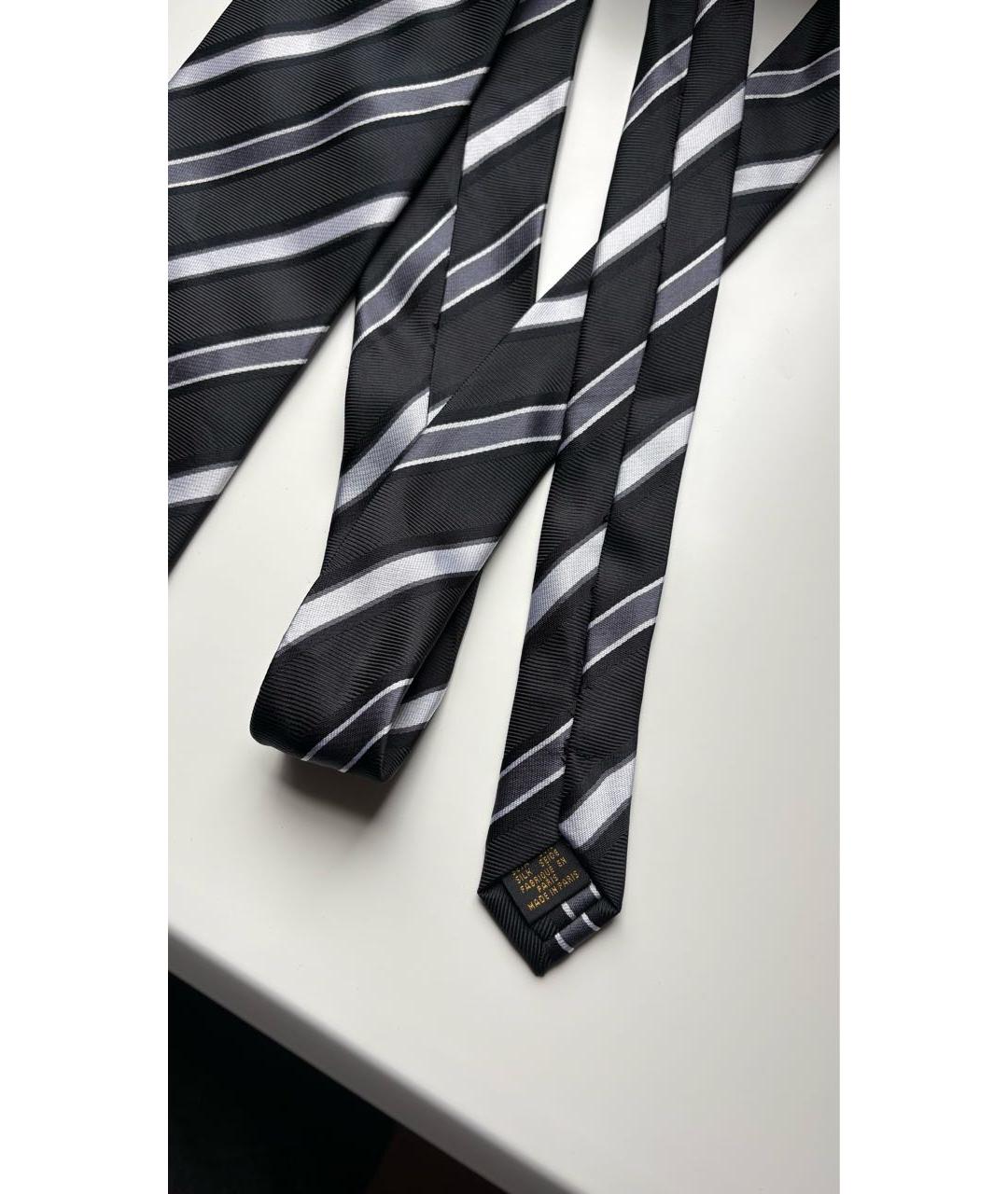 LANVIN Антрацитовый шелковый галстук, фото 4