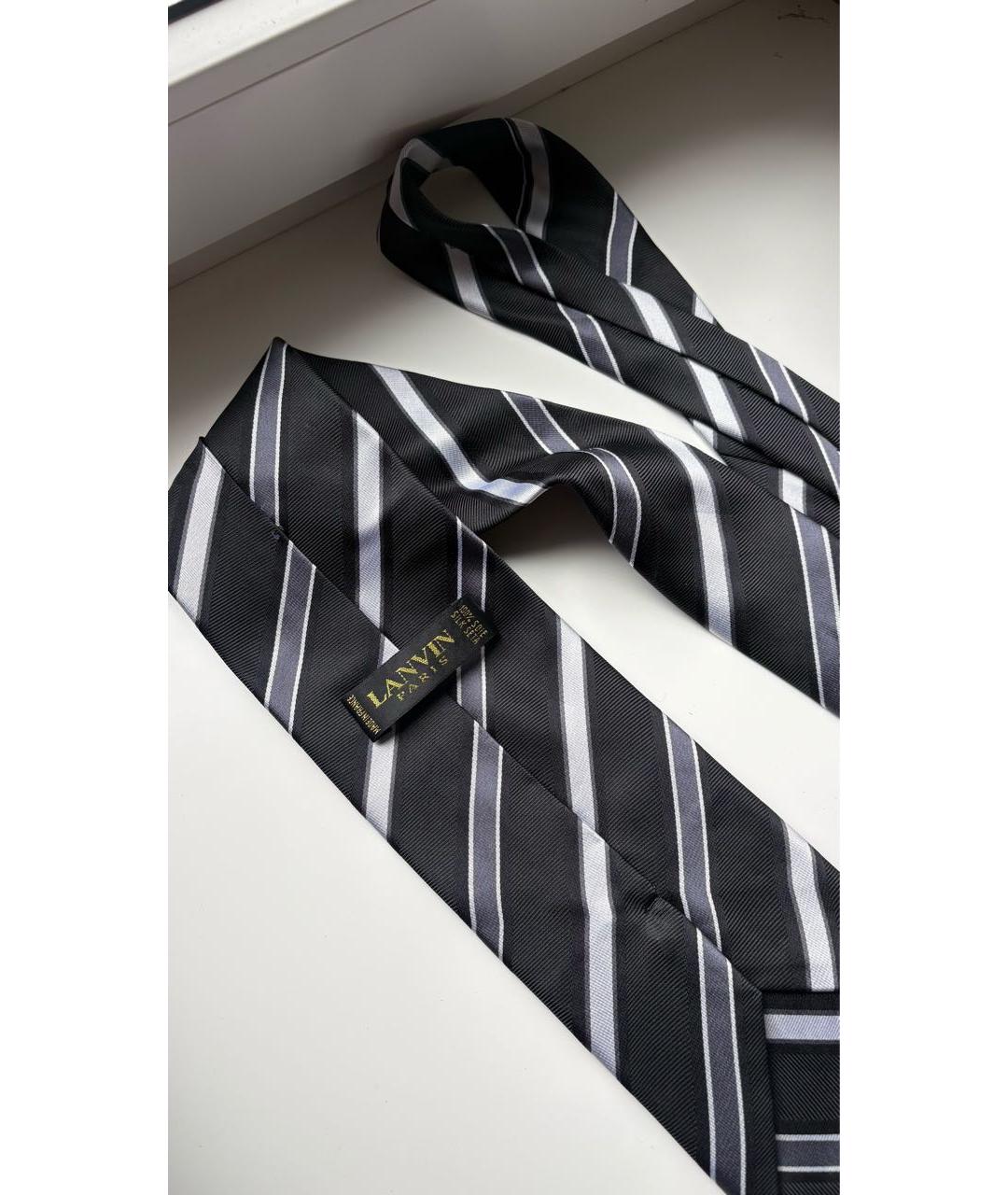 LANVIN Антрацитовый шелковый галстук, фото 2