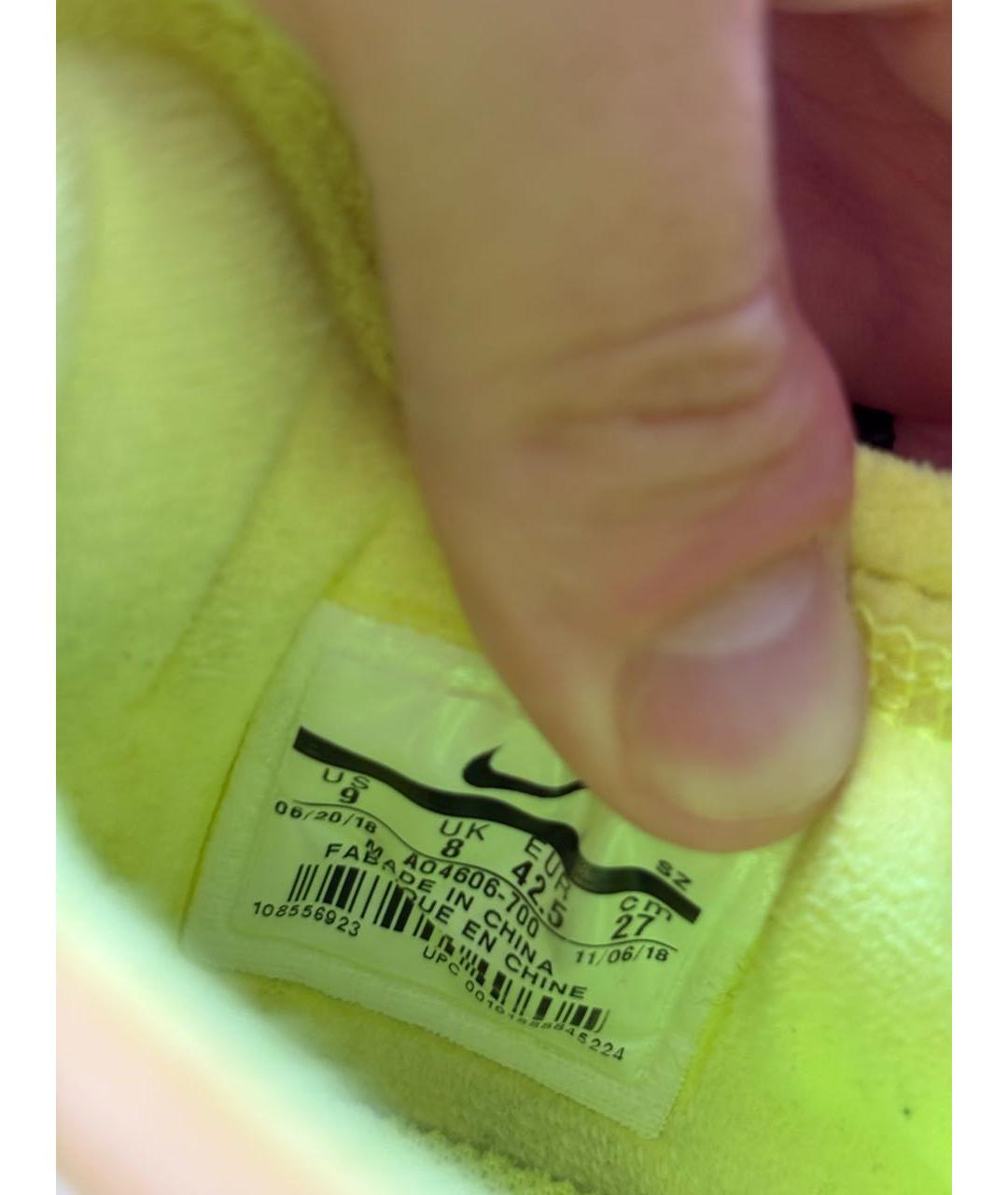 NIKE X OFF-WHITE Зеленые синтетические низкие кроссовки / кеды, фото 6