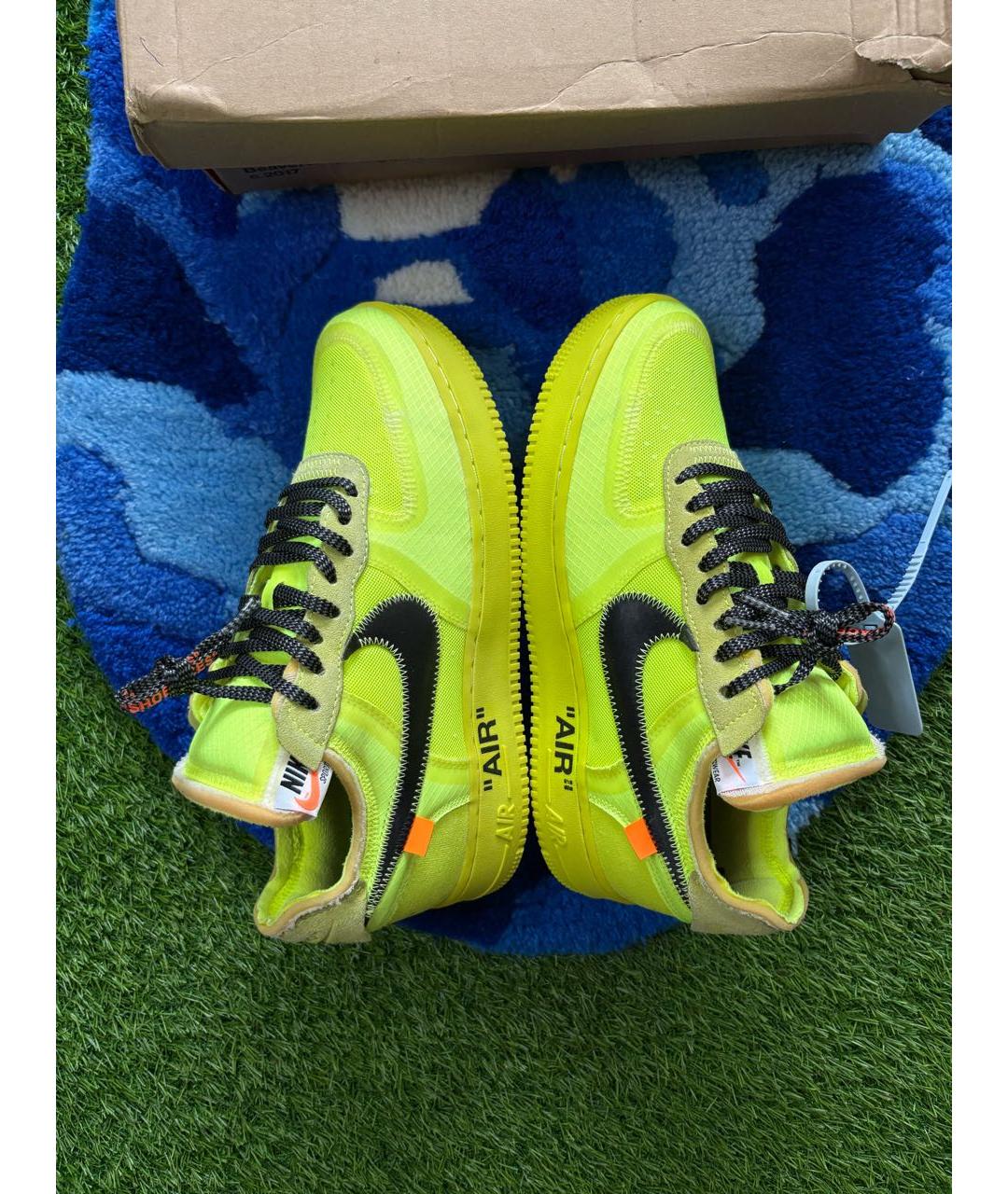 NIKE X OFF-WHITE Зеленые синтетические низкие кроссовки / кеды, фото 4
